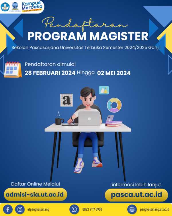 Pendaftaran Program Magister Universitas Terbuka Tahun Ganjil